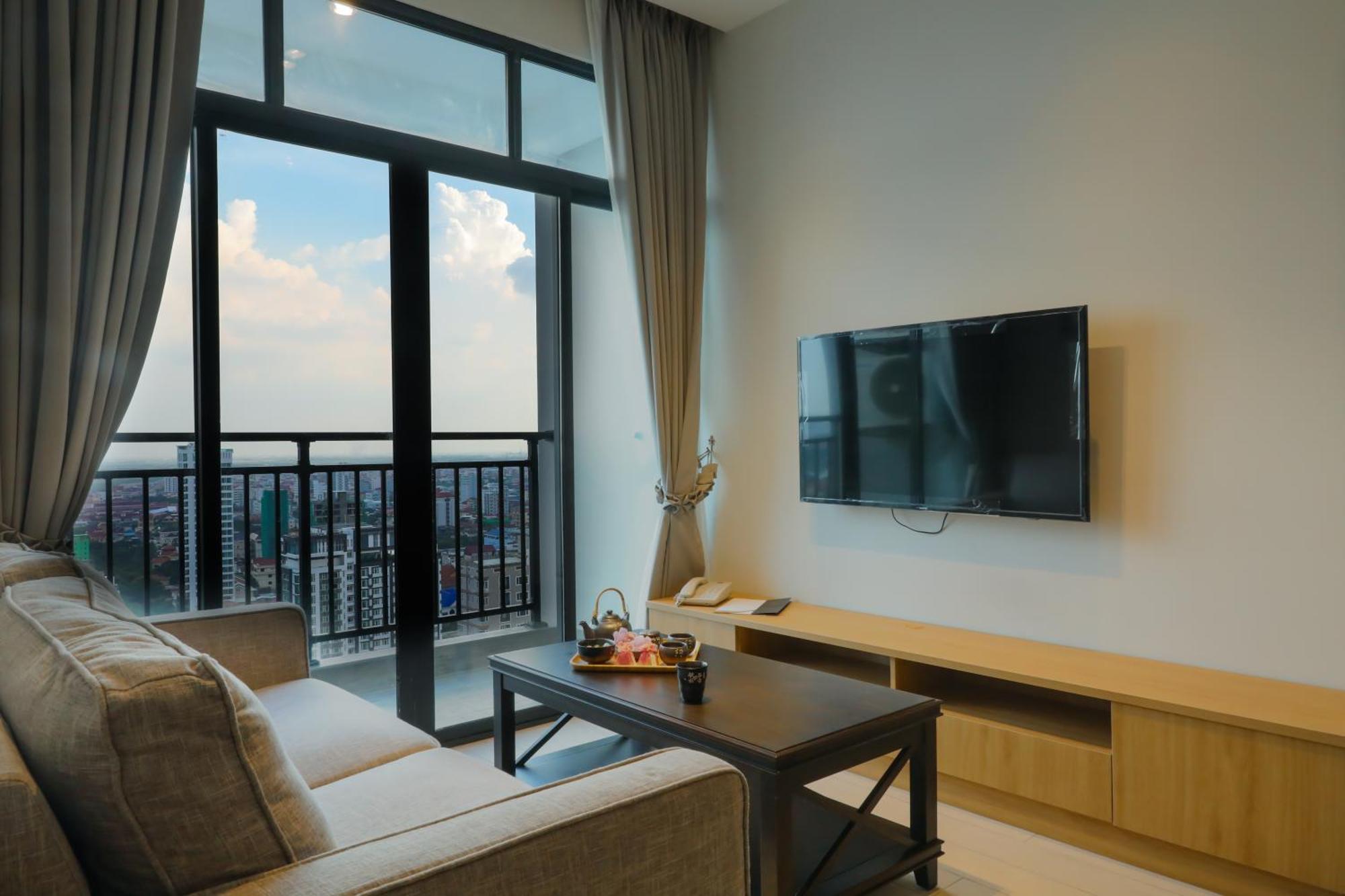 เดอะ วิว เซอร์วิซ เรสซิเดนซ์ Hotel พนมเปญ ภายนอก รูปภาพ